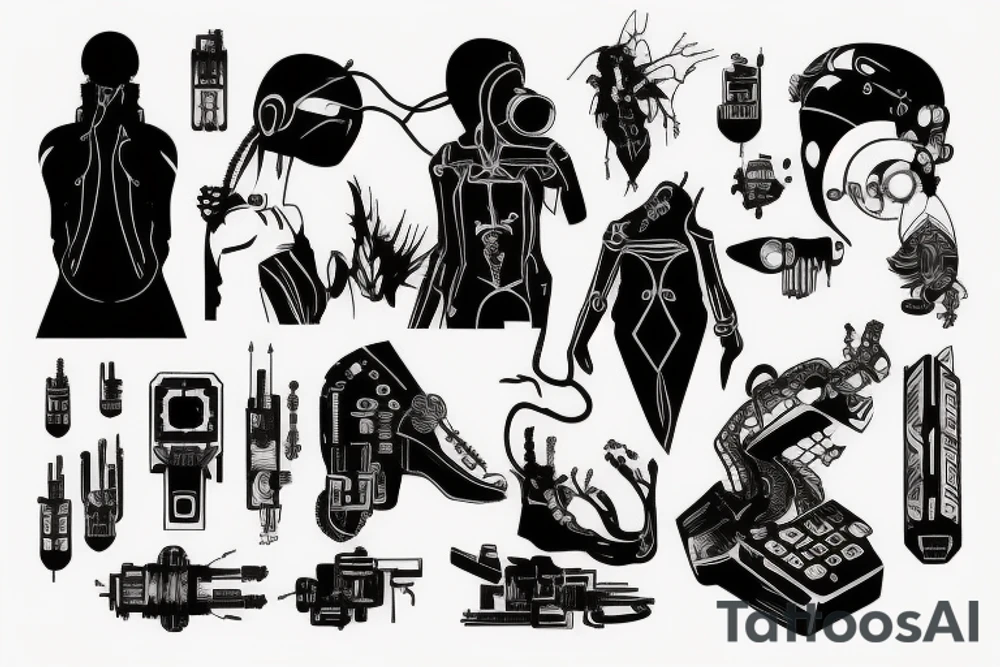 cyberpunk tattoo idea