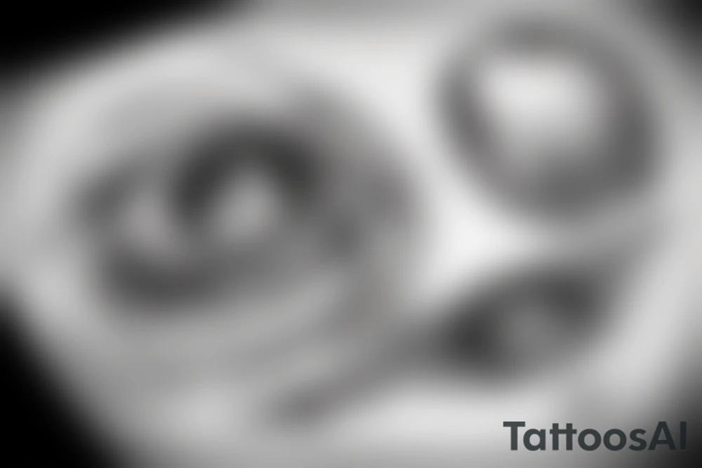 All seeing eye with waves in eye tattoo idea