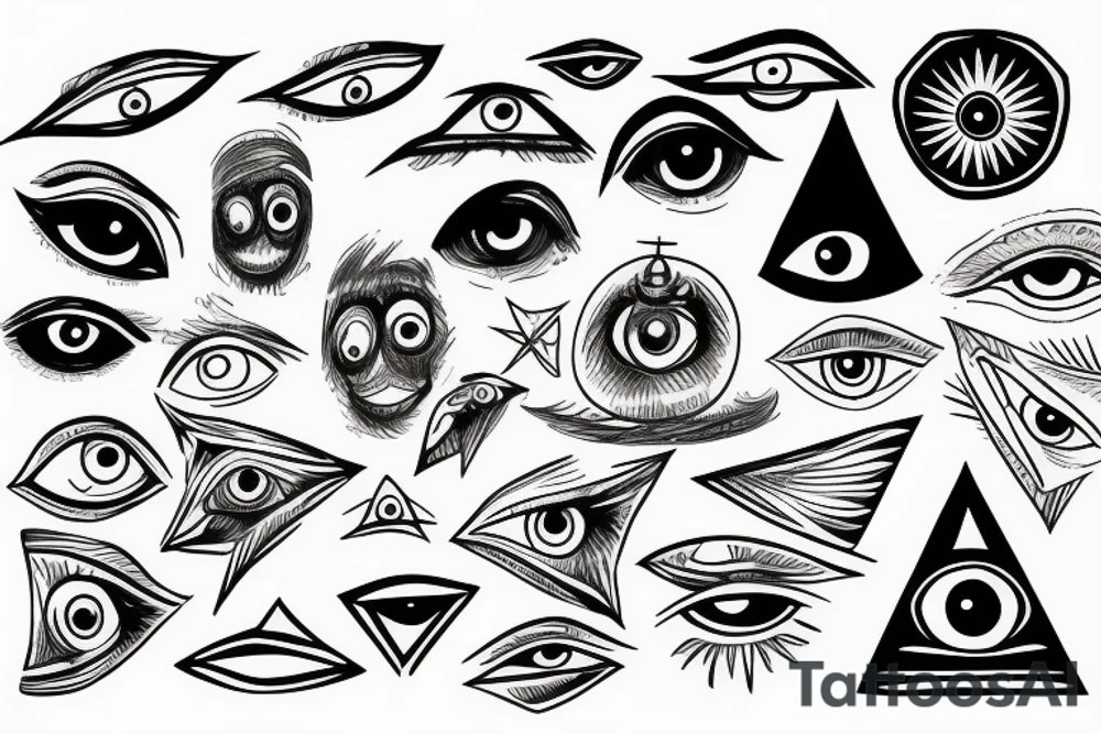 All seeing eye tattoo idea