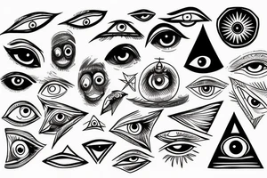 All seeing eye tattoo idea