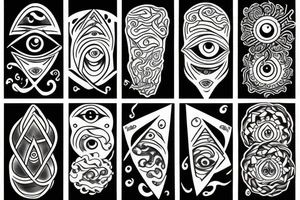 All seeing eye with waves tattoo idea
