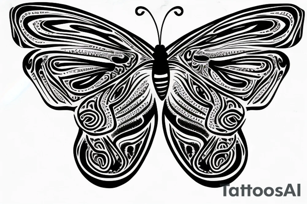 moth morphed in to a butterfly tattoo idea