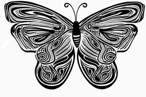 moth morphed in to a butterfly tattoo idea