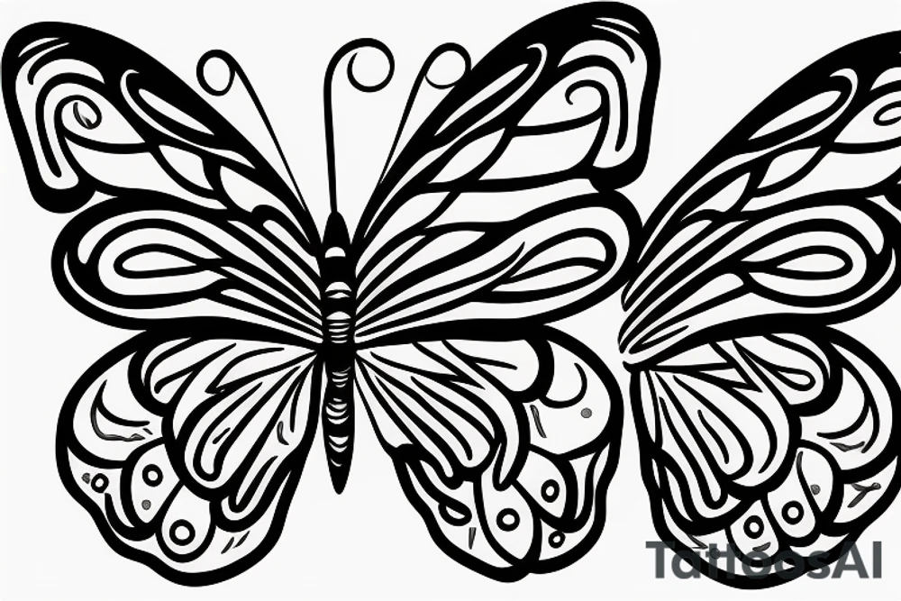 moth morphed in to a butterfly tattoo idea