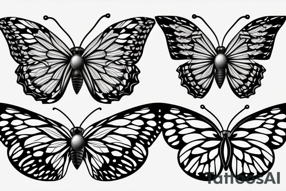 moth morphed in to a butterfly tattoo idea