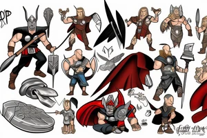 Thor from marvel vs god of war tattoo idea