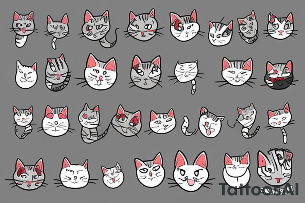 Funny cat tattoo idea