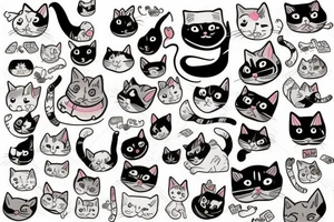 Funny cat tattoo idea