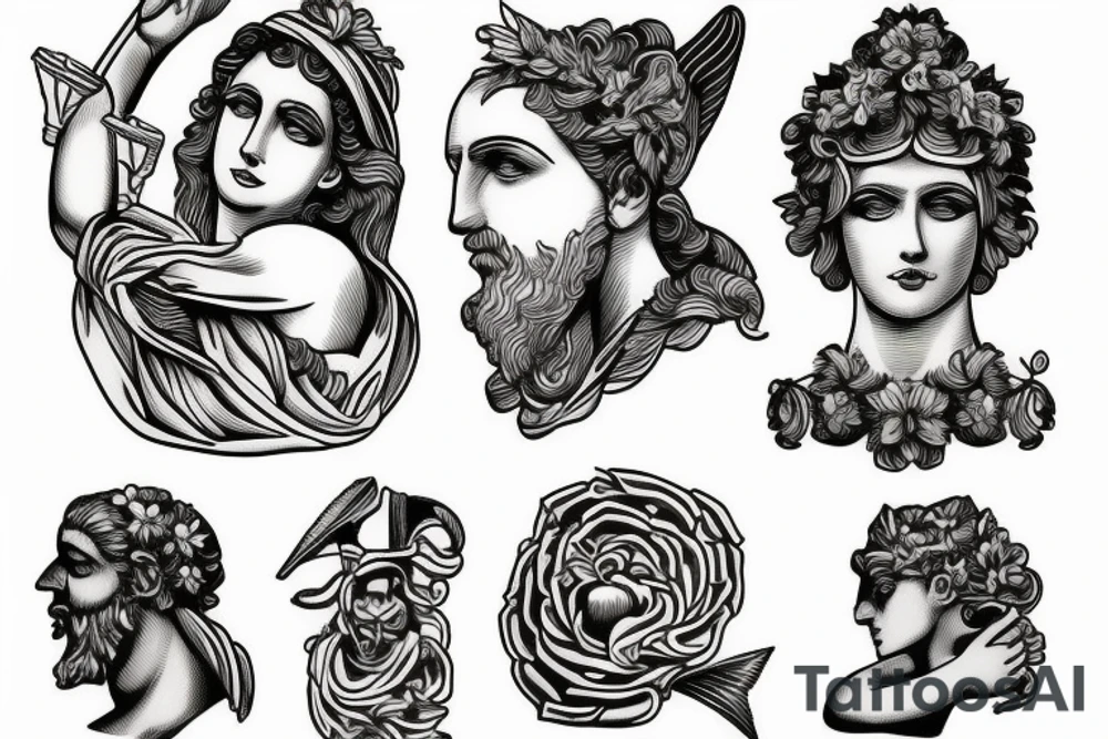 Greek statue tattoo idea