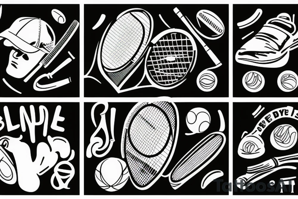 Tennis Player and real essaye developer tattoo idea