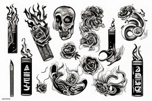 3 Cigarettes tattoo idea