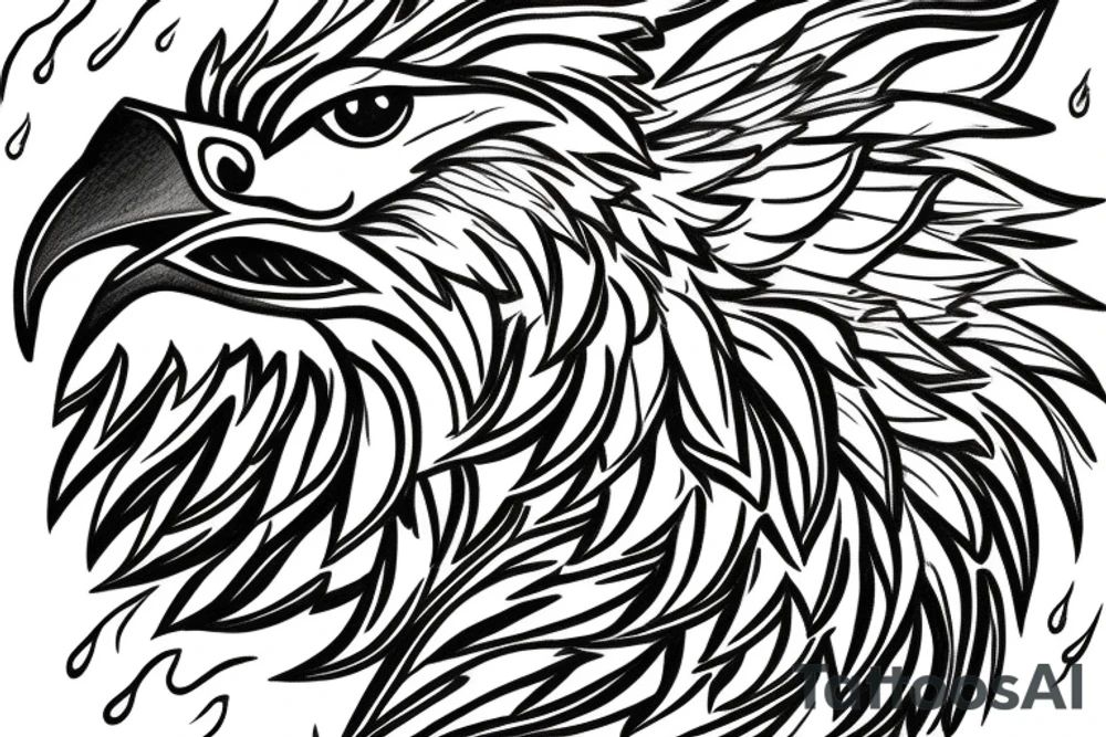 Eagle, Temple, Lightning, Cloud tattoo idea