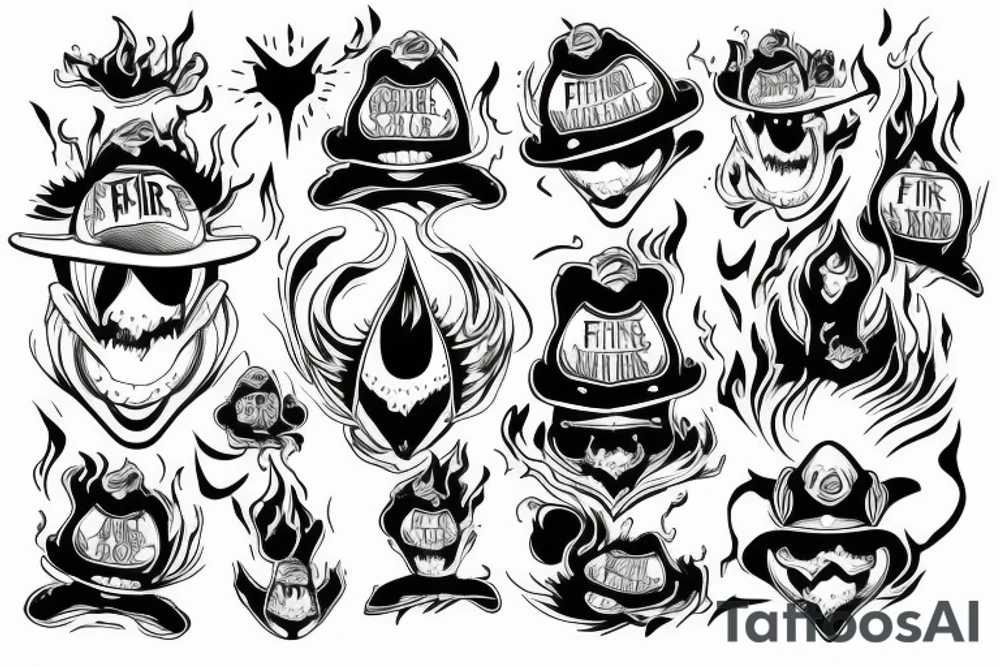 Mad firefitghter looks forward tattoo idea