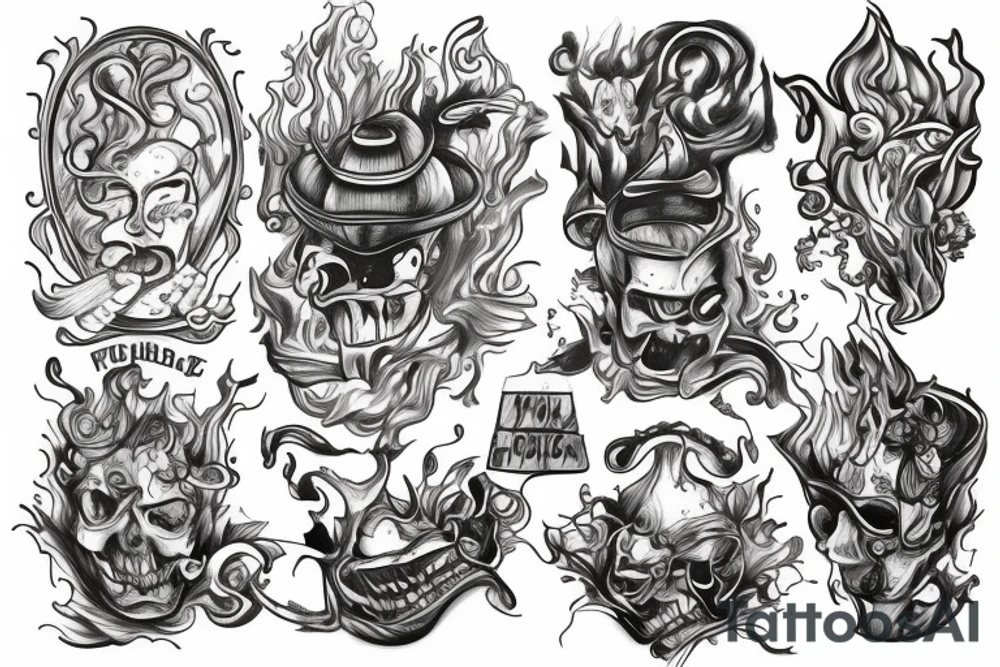 Mad firefitghter looks forward tattoo idea