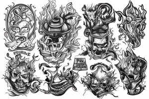 Mad firefitghter looks forward tattoo idea