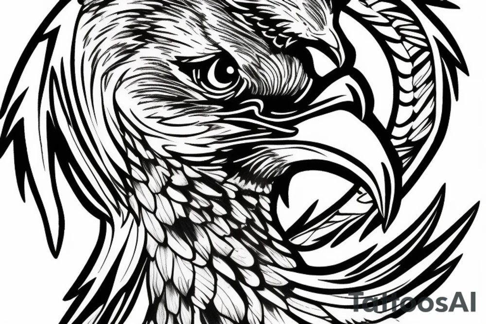 Eagle and Lightning tattoo idea