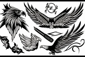 Eagle and Lightning tattoo idea