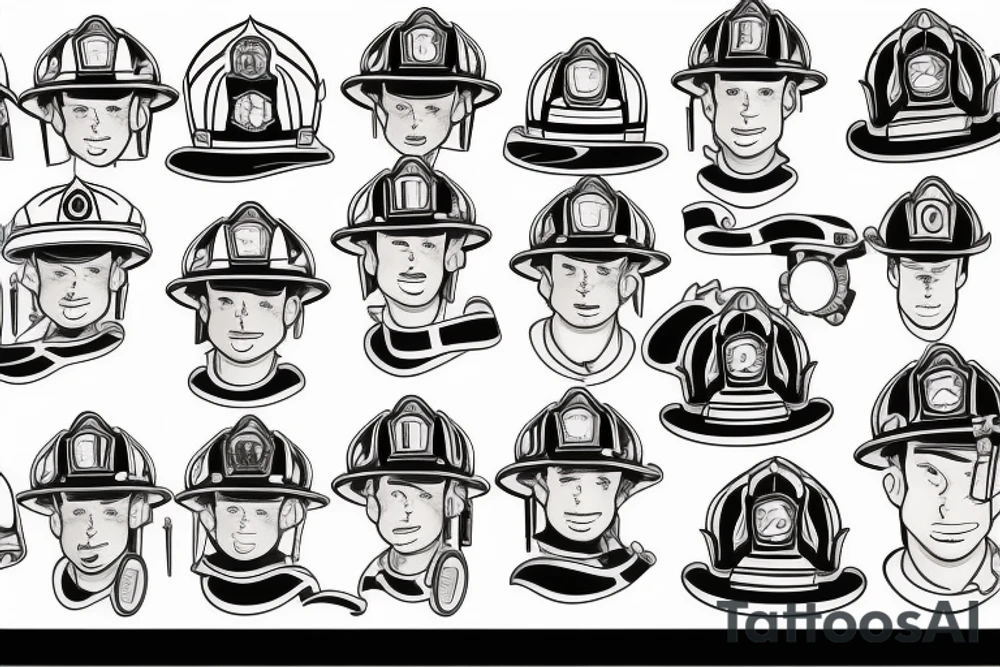 Tired firefighter looks forward tattoo idea
