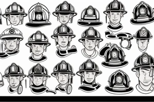 Tired firefighter looks forward tattoo idea