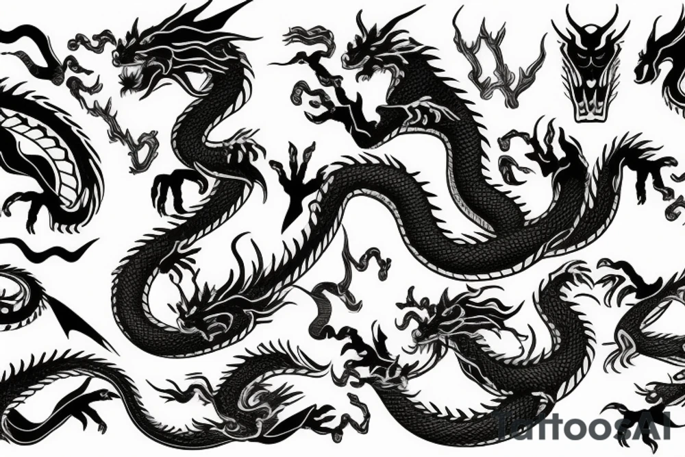 Neo traditional dragon tattoo idea
