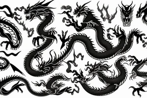 Neo traditional dragon tattoo idea