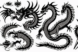 Neo traditional dragon tattoo idea