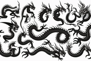 Neo traditional dragon tattoo idea