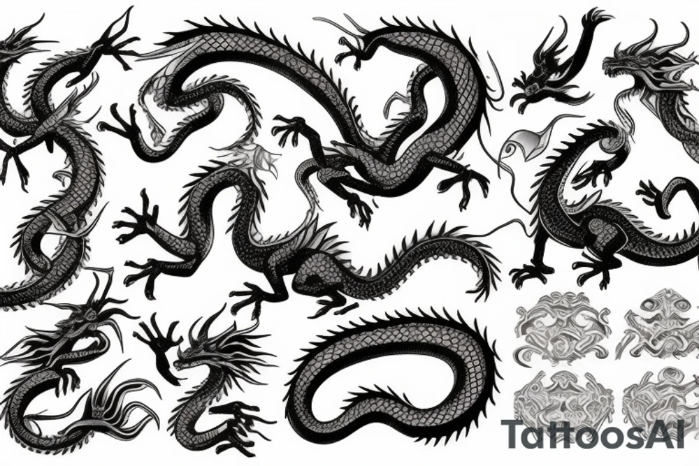 Neo traditional dragon tattoo idea