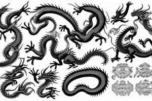 Neo traditional dragon tattoo idea