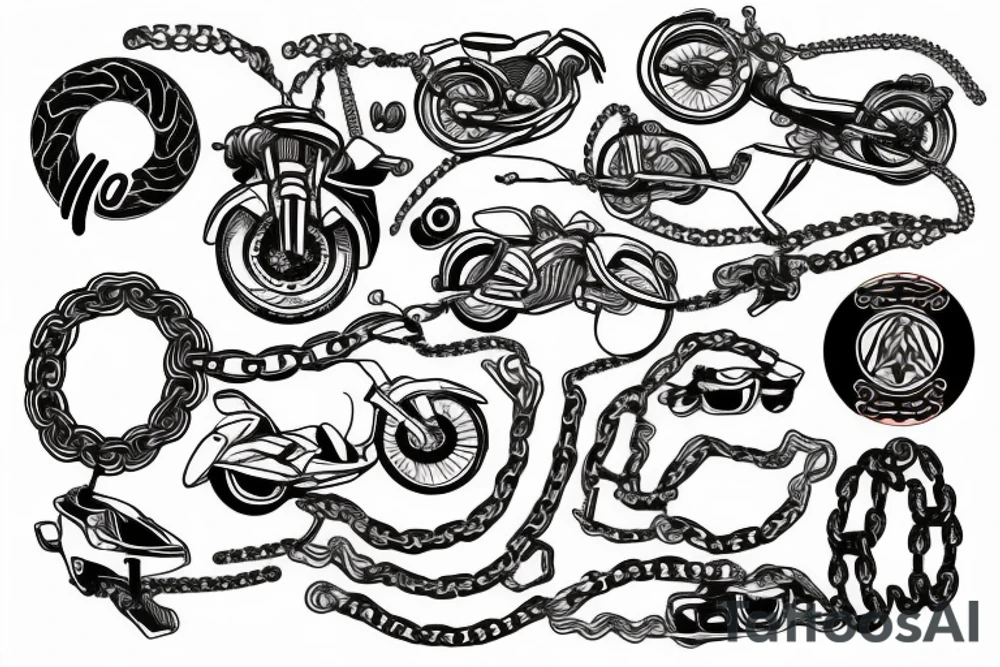 moto chain tattoo idea