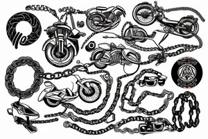 moto chain tattoo idea