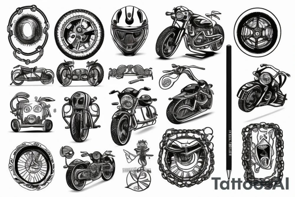 motorcycle chain link tattoo idea