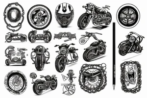 motorcycle chain link tattoo idea