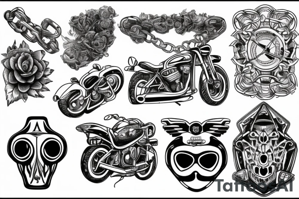 motorcycle chain link tattoo idea