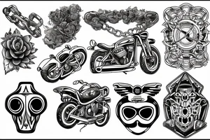 motorcycle chain link tattoo idea