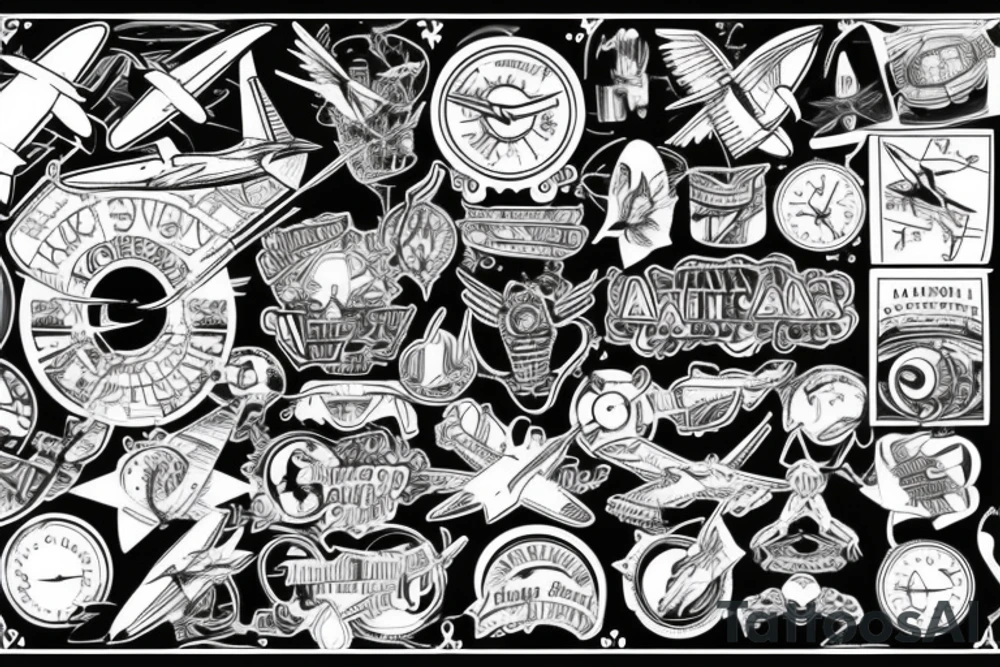 airplane tattoo idea