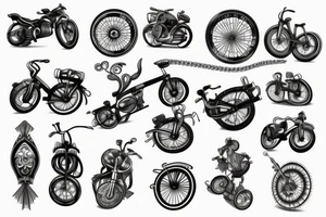 tattoo bike chain 3D tattoo idea