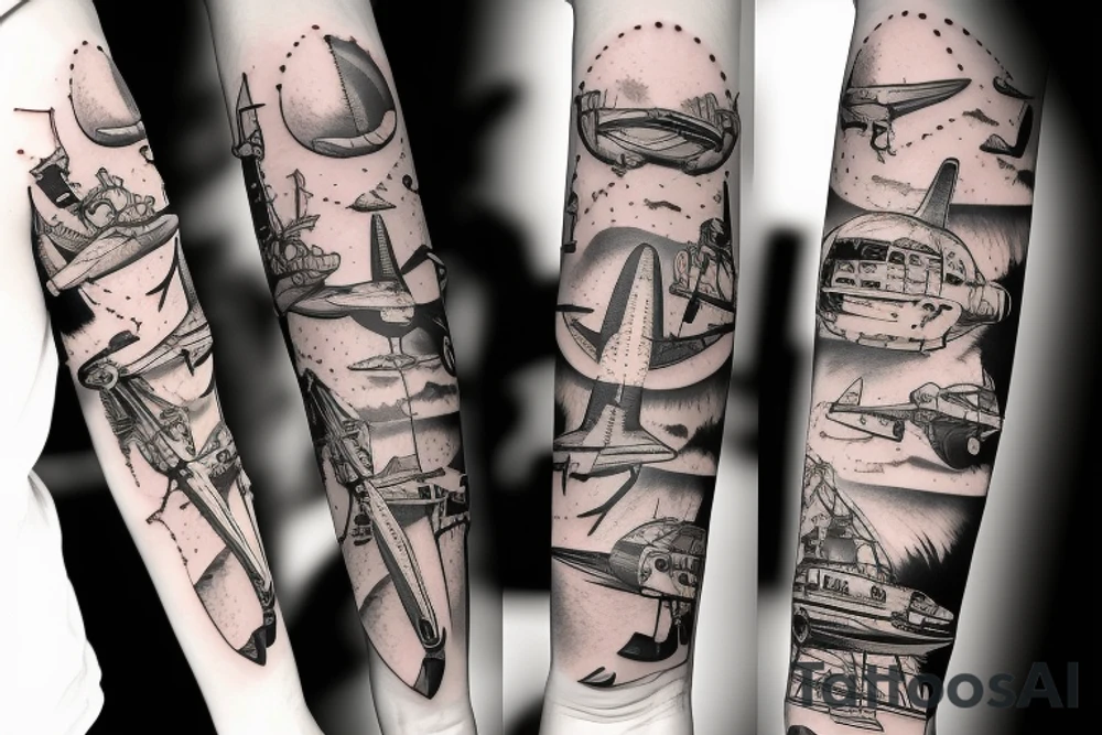 airplane tattoo idea