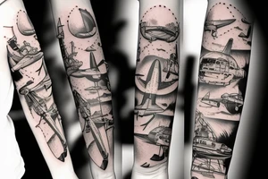 airplane tattoo idea