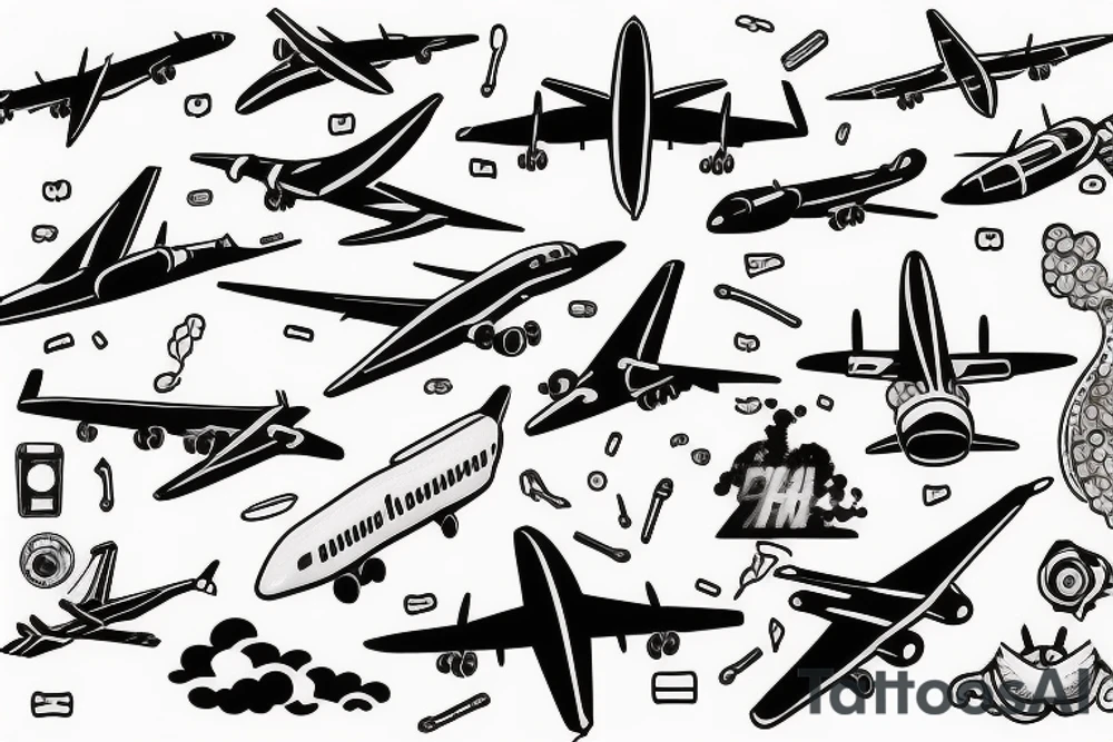 airplane tattoo idea