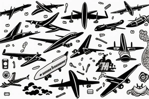 airplane tattoo idea