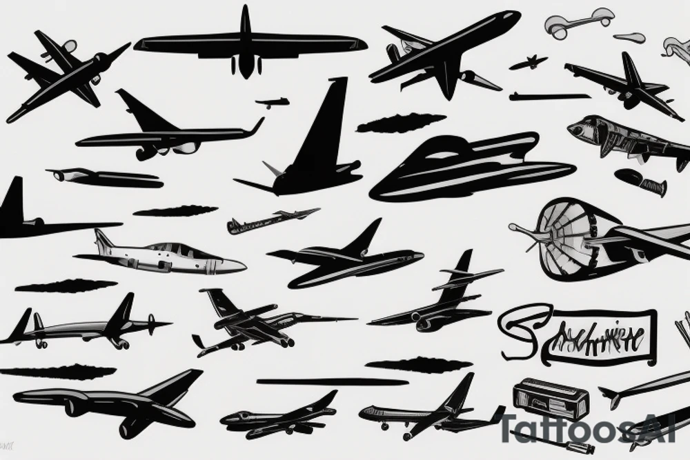 airplane tattoo idea