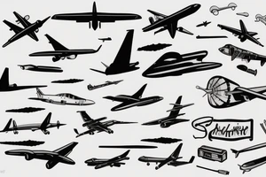 airplane tattoo idea