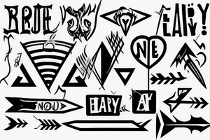 one arrow, with signs that mean life is not easy tattoo idea