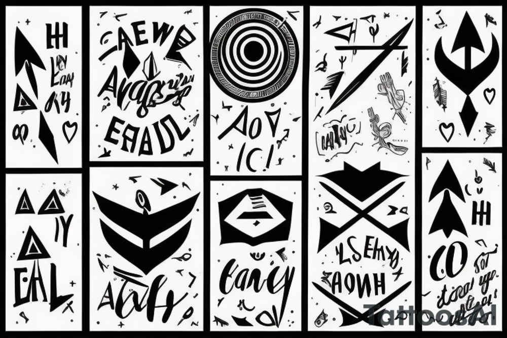 one arrow, with signs that mean life is not easy tattoo idea
