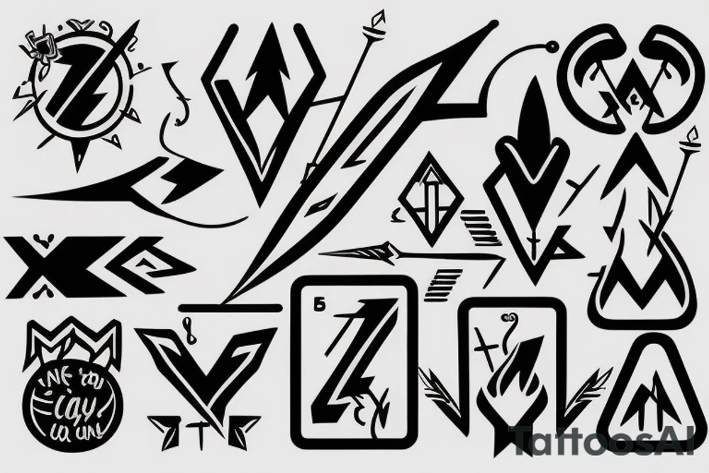 one arrow, with signs that mean life is not easy tattoo idea one arrow, with signs that mean life is not easy tattoo idea