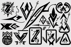 one arrow, with signs that mean life is not easy tattoo idea