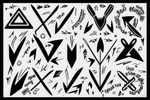 one arrow, with signs that mean life is not easy tattoo idea