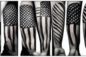 American flag sleeve tattoo idea