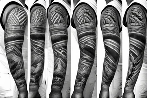 Patriotic sleeve tattoo idea